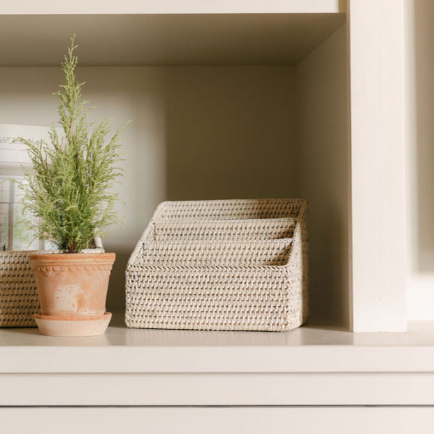 Rattan Letter Holder/ Rattan Letter Organiser