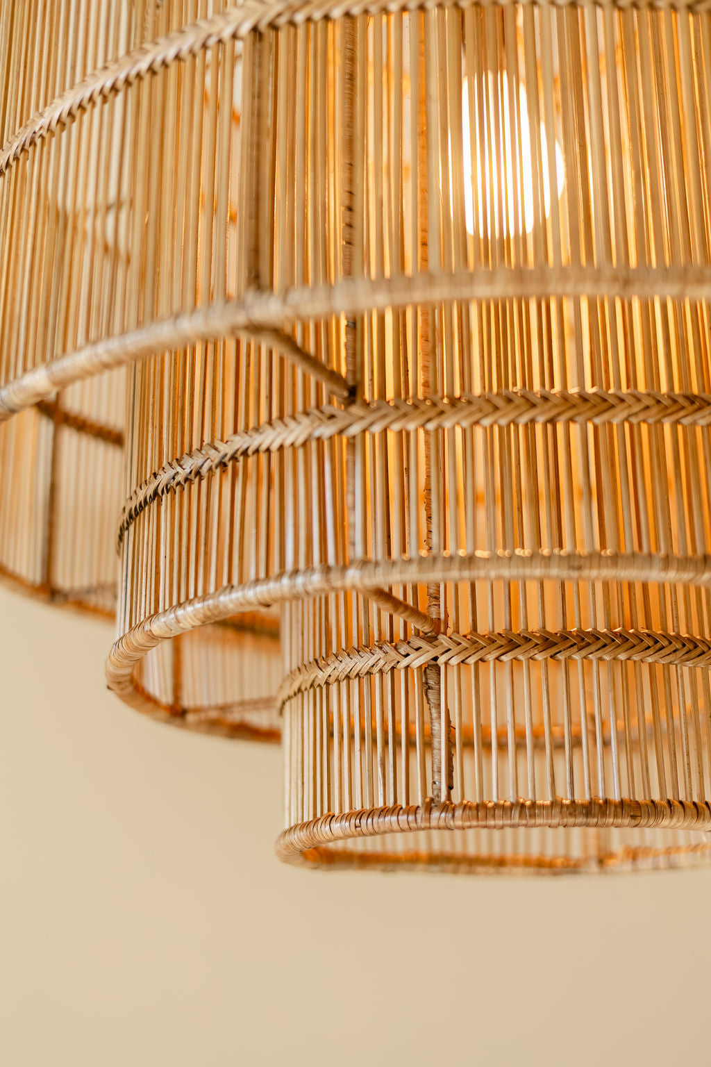 Empire Three Tier Rattan Ceiling Shade/ Rattan Pendant lampshade