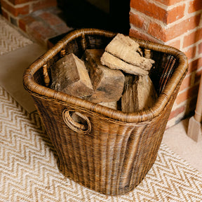 Large Rattan Tapered Log Basket
