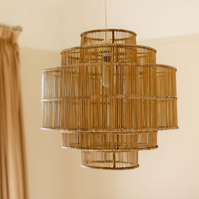 Empire Three Tier Rattan Ceiling Shade/ Rattan Pendant lampshade