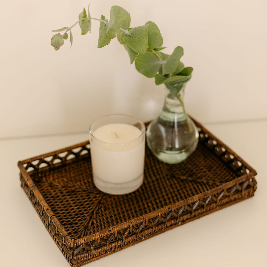 Rattan Criss-Cross Spa Tray