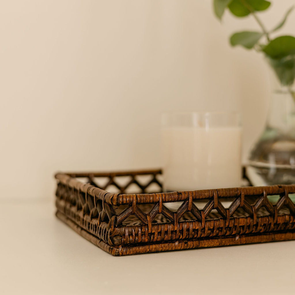 Rattan Criss-Cross Spa Tray