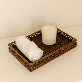Rattan Criss-Cross Spa Tray