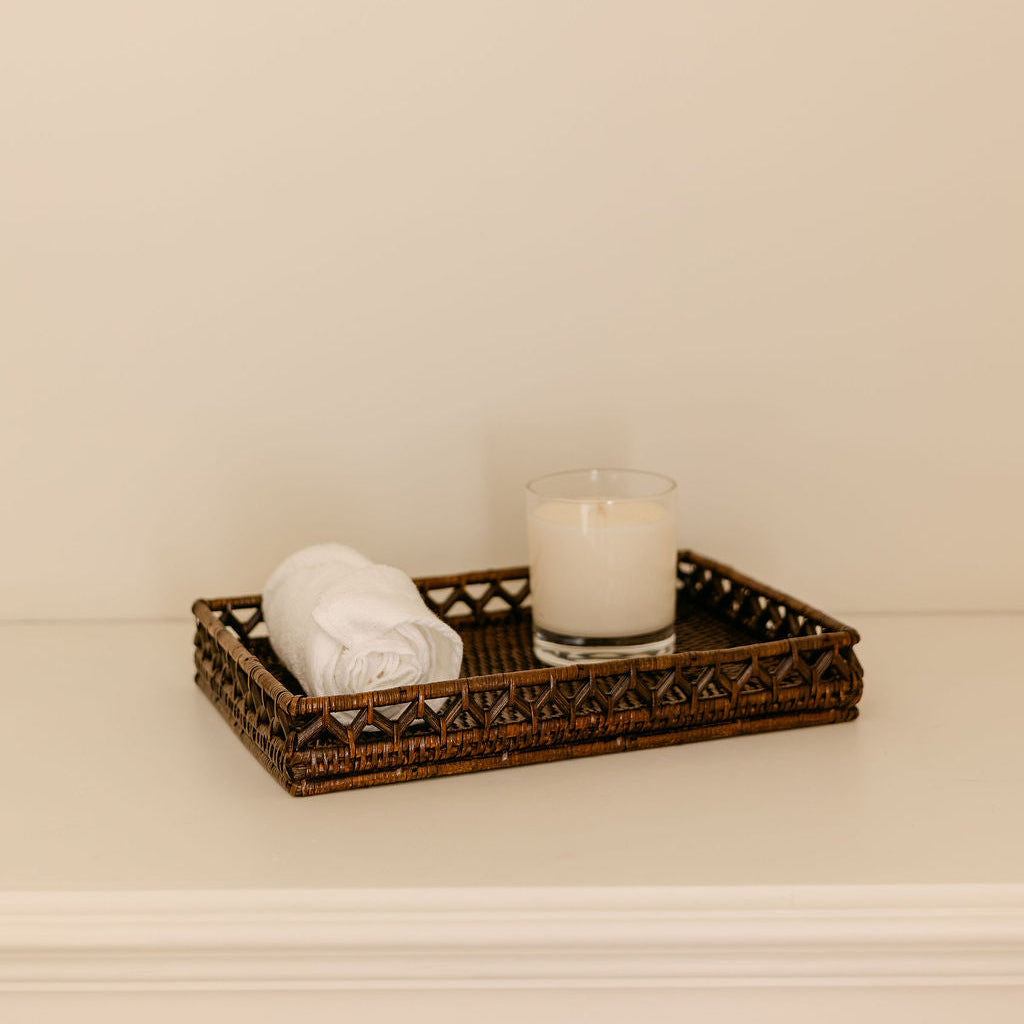 Rattan Criss-Cross Spa Tray