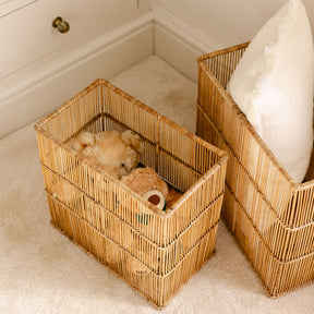 Rain Bamboo & Rattan Storage Basket