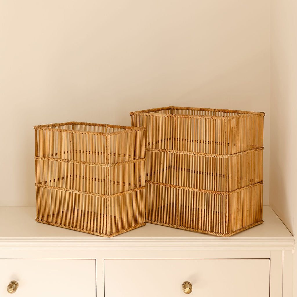 Rain Bamboo & Rattan Storage Basket