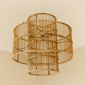 Empire Two Tiers Rattan Ceiling Shade/ Rattan Pendant lampshade