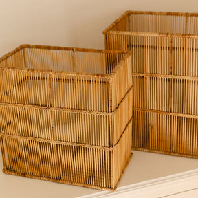 Rain Bamboo & Rattan Storage Basket