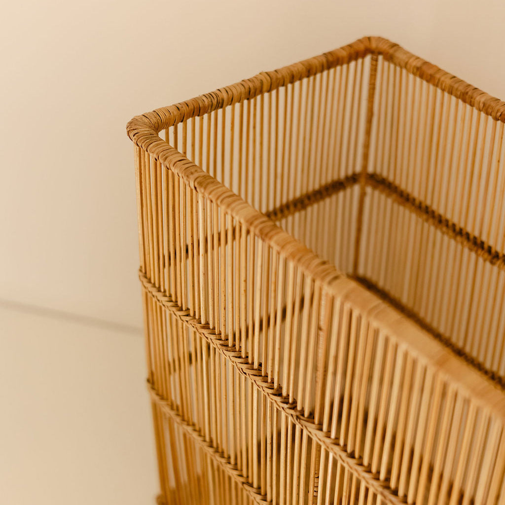 Rain Bamboo & Rattan Storage Basket