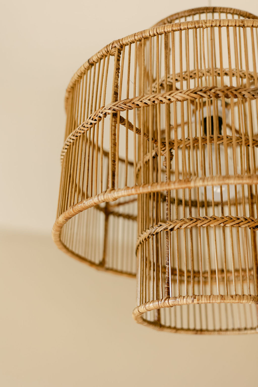Empire Two Tiers Rattan Ceiling Shade/ Rattan Pendant lampshade