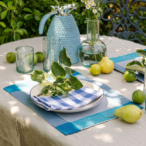 Handwoven 100% Pure Cotton Napkins – Gingham Check ( Set of Four)