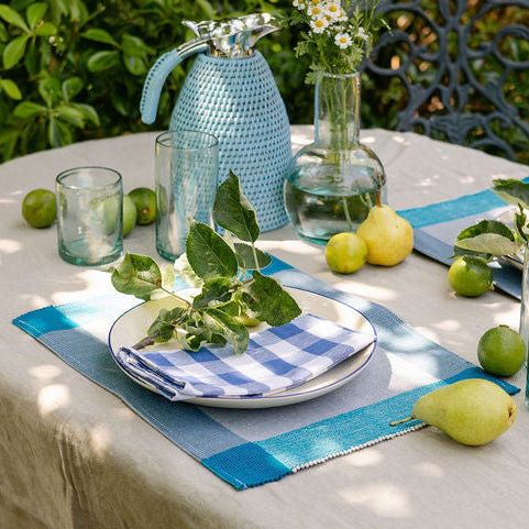 Handwoven 100% Pure Cotton Napkins – Gingham Check ( Set of Four)