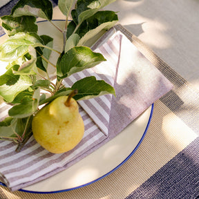 Handwoven Half-Stripe Cotton Napkins (Set of 4)