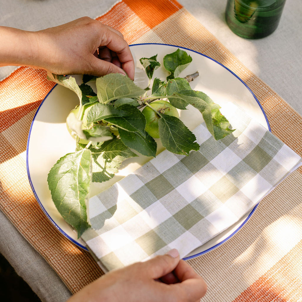 Handwoven 100% Pure Cotton Napkins – Gingham Check ( Set of Four)