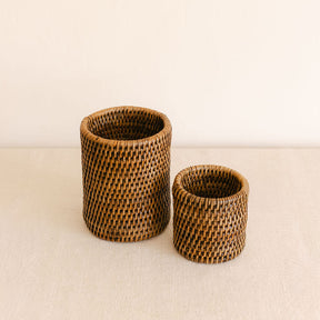 Rattan Brush  Holder/ Cutlery Holder/Pen Pot
