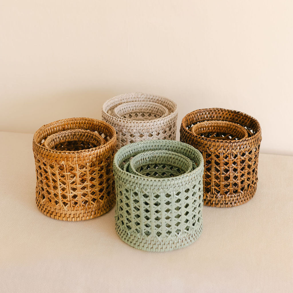 Rattan Small Planter/ Small Rattan Storage Pot ( Sold individually)