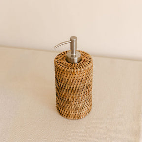 Round Rattan Soap Dispensers