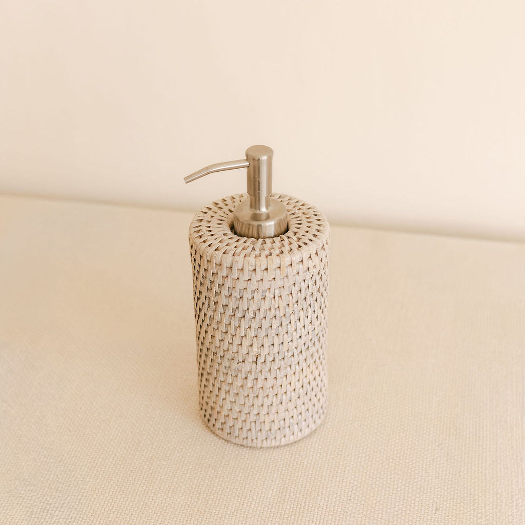 Round Rattan Soap Dispensers