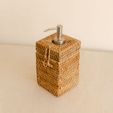Square Rattan Soap Dispenser