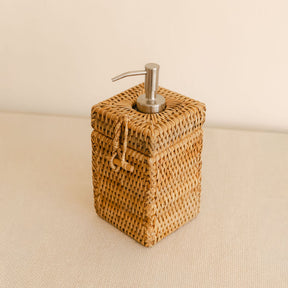 Square Rattan Soap Dispenser