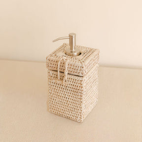 Square Rattan Soap Dispenser