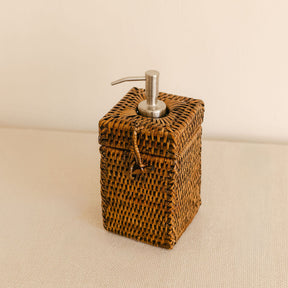 Square Rattan Soap Dispenser