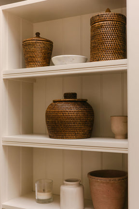 Rattan Coco storage box with Lid