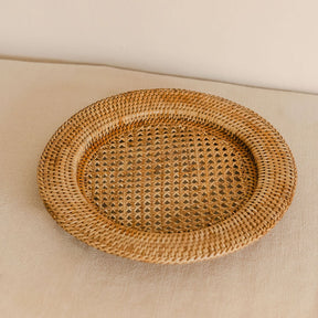 Handwoven Rattan Underplate Placemat – Dia 32 x H2.5 cm