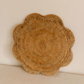 Extra Large Scallop Rattan Placemat – Dia 60 cm