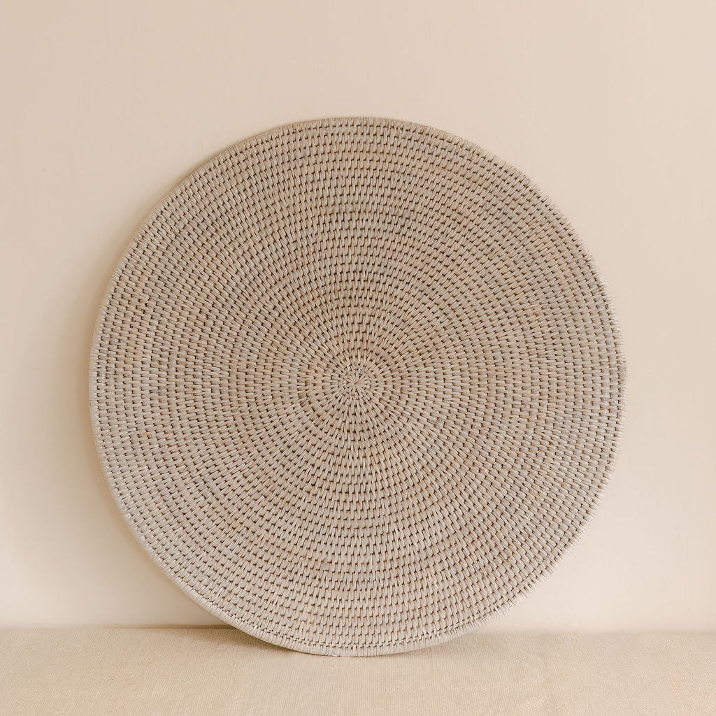 Extra Large Round Rattan Placemat – Dia 60 cm