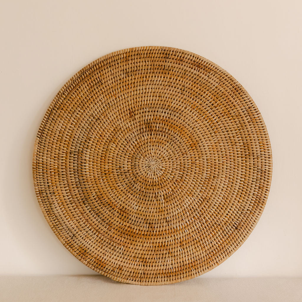 Extra Large Round Rattan Placemat – Dia 60 cm