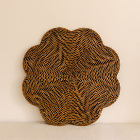 Extra Large Scallop Rattan Placemat – Dia 60 cm
