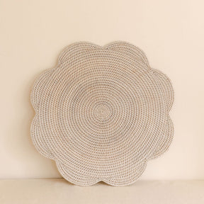 Extra Large Scallop Rattan Placemat – Dia 60 cm