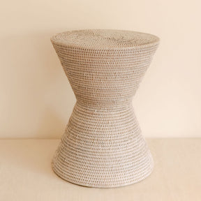 Rattan Bow Stool/ Side Table