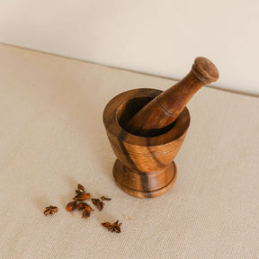 Kokko Wood Hand-Turned Mortar & Pestle