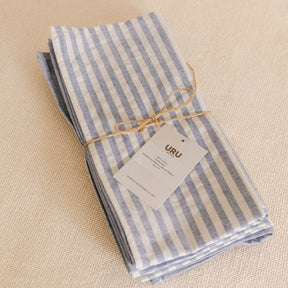 Handwoven & Hand-Dyed Half-Stripe Cotton Napkins (Set of 4)