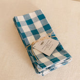 Handwoven 100% Pure Cotton Napkins – Gingham Check ( Set of Four)