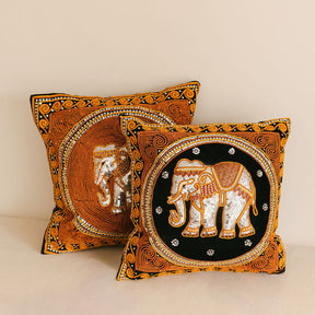 Burmese Kalaga Embroidered  Sequins Cushions (Tapestry)