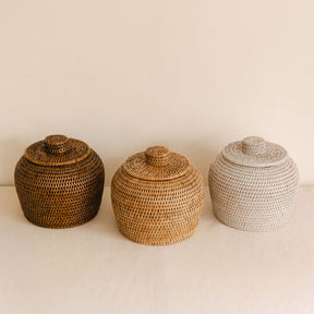 Rattan Coco storage box with Lid