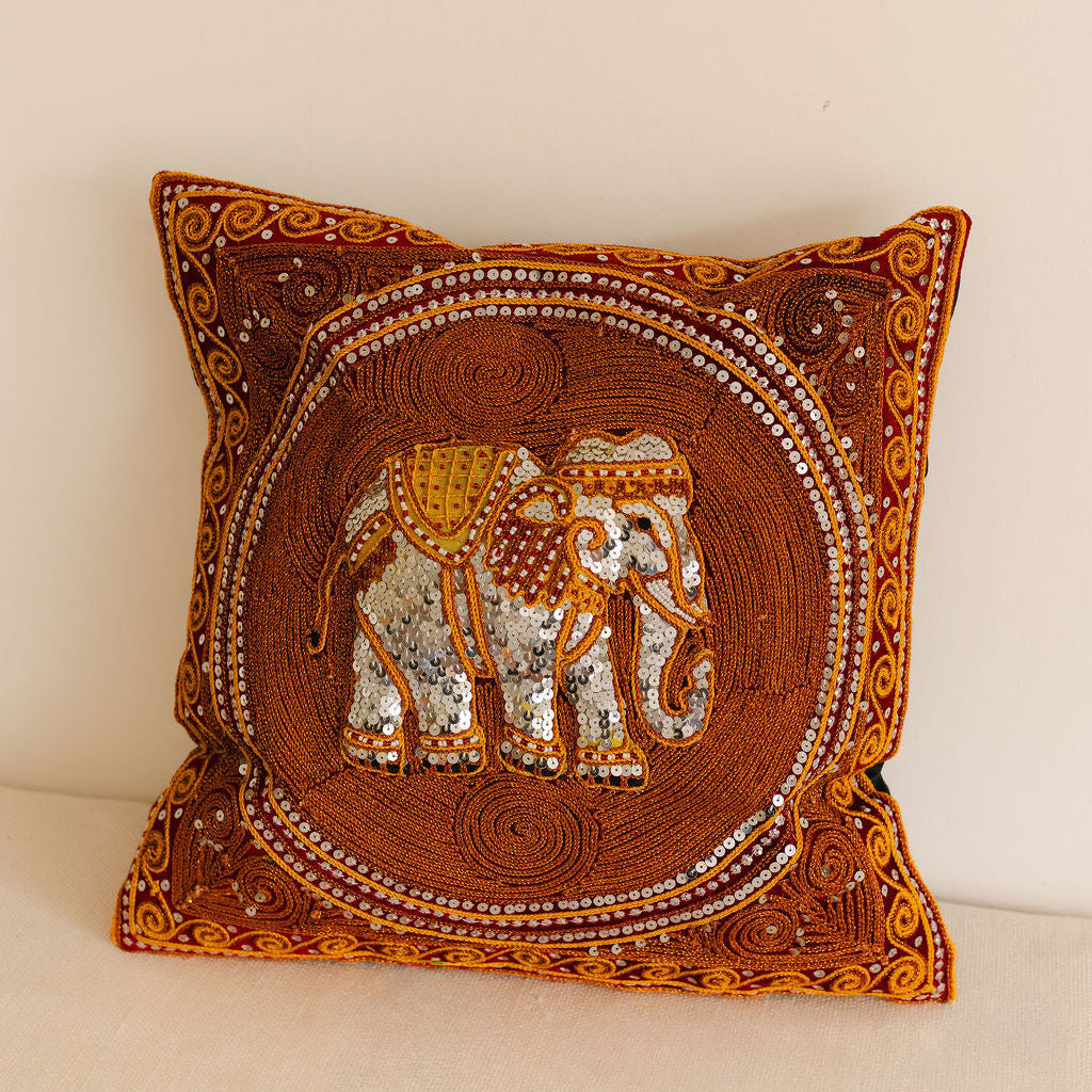 Burmese Kalaga Embroidered  Sequins Cushions (Tapestry)