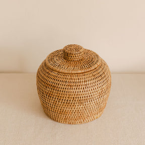 Rattan Coco storage box with Lid
