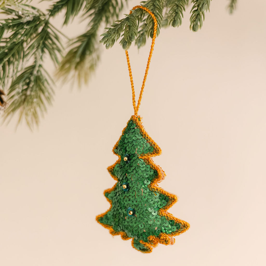 Mandalay Xmas Tree -Embroidered Tapestry Hanging