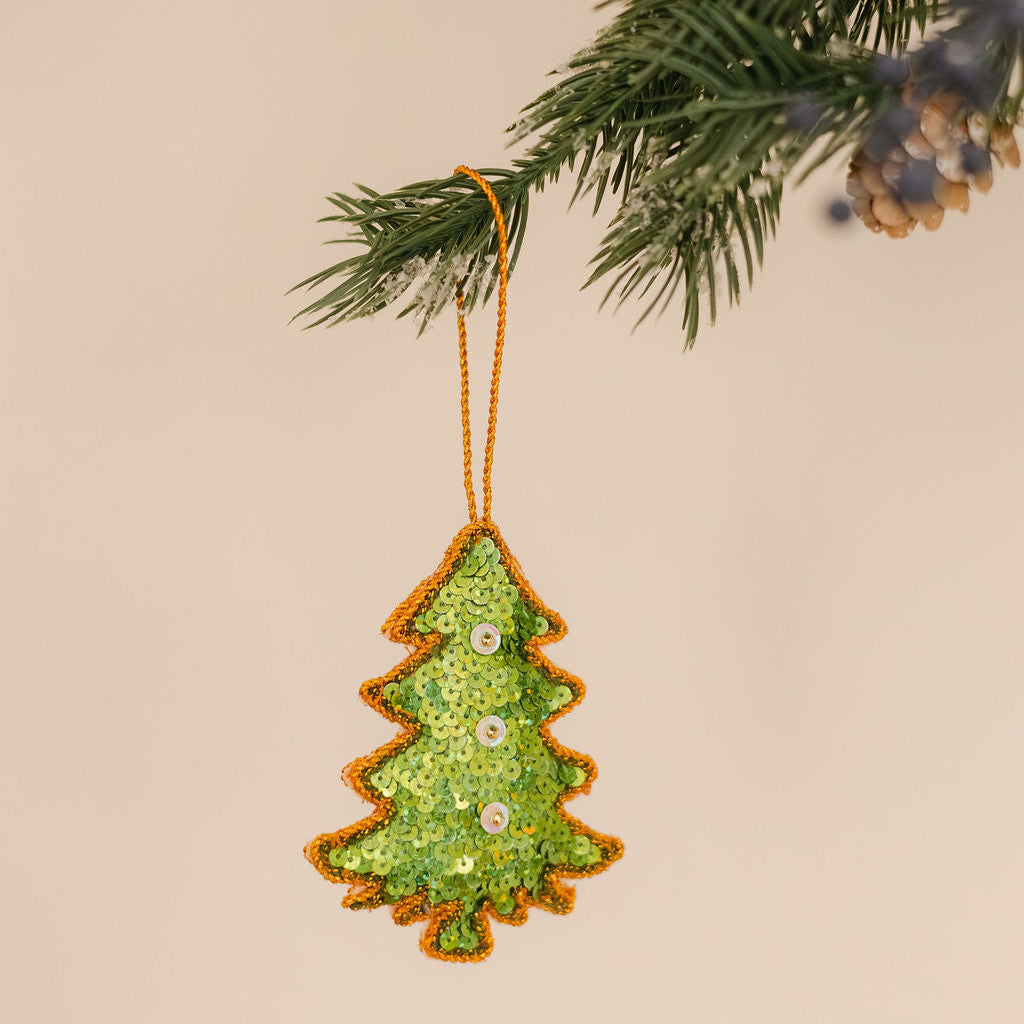 Mandalay Xmas Tree -Embroidered Tapestry Hanging