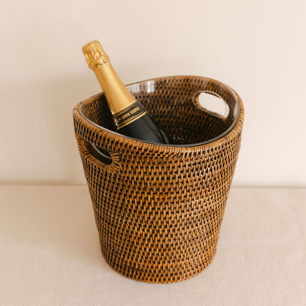 Rattan Champagne Bucket ( with fiber glass insert)