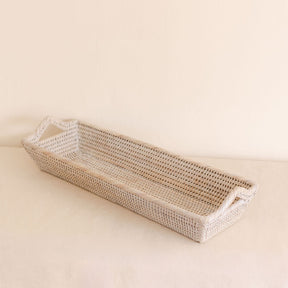 Rattan Long Tray with Arch Handles