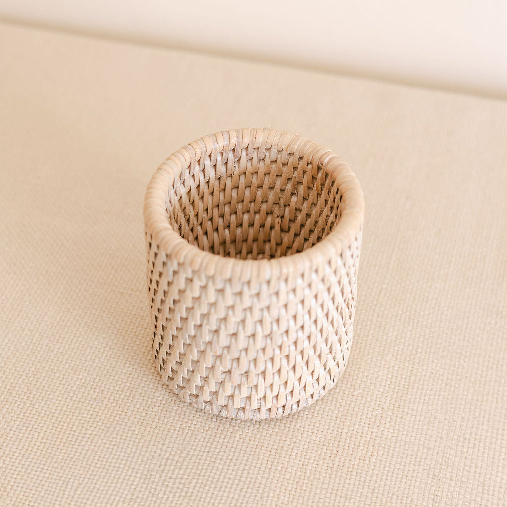 Rattan Brush  Holder/ Cutlery Holder/Pen Pot
