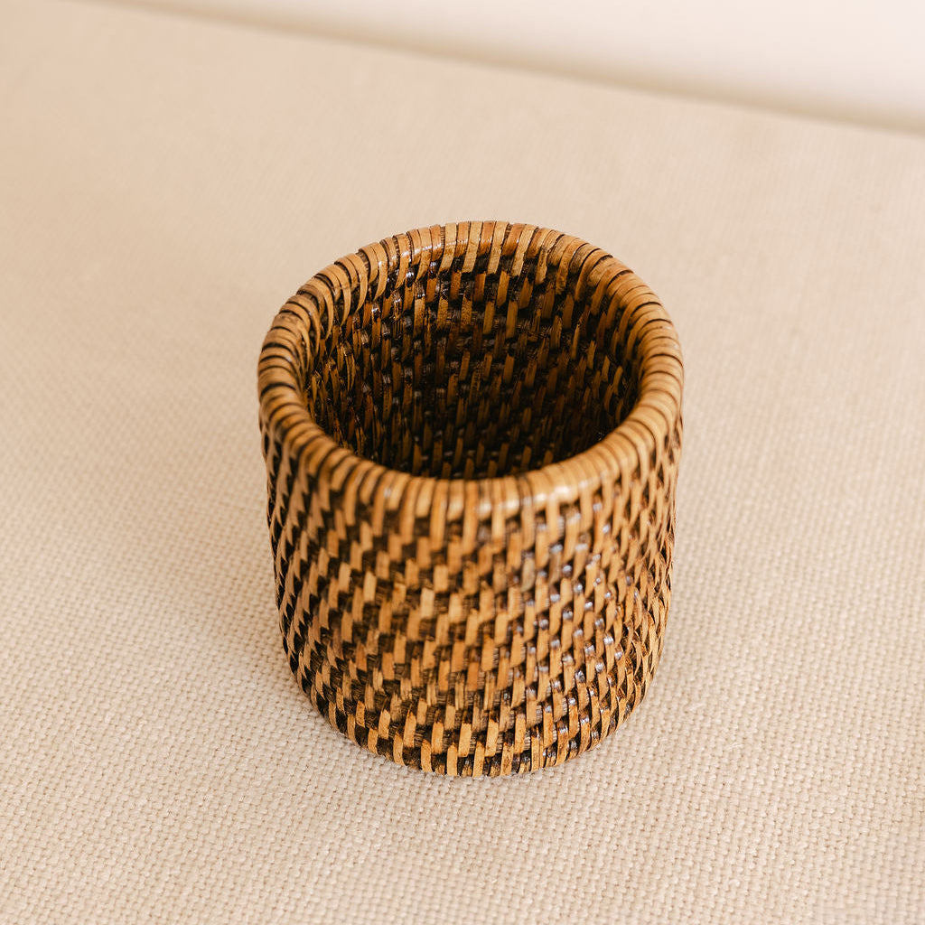 Rattan Brush  Holder/ Cutlery Holder/Pen Pot