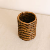 Rattan Brush  Holder/ Cutlery Holder/Pen Pot