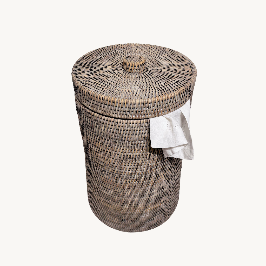 Rattan Tapered Cylinder Laundry Basket