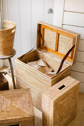 Rattan Tall Storage Chest